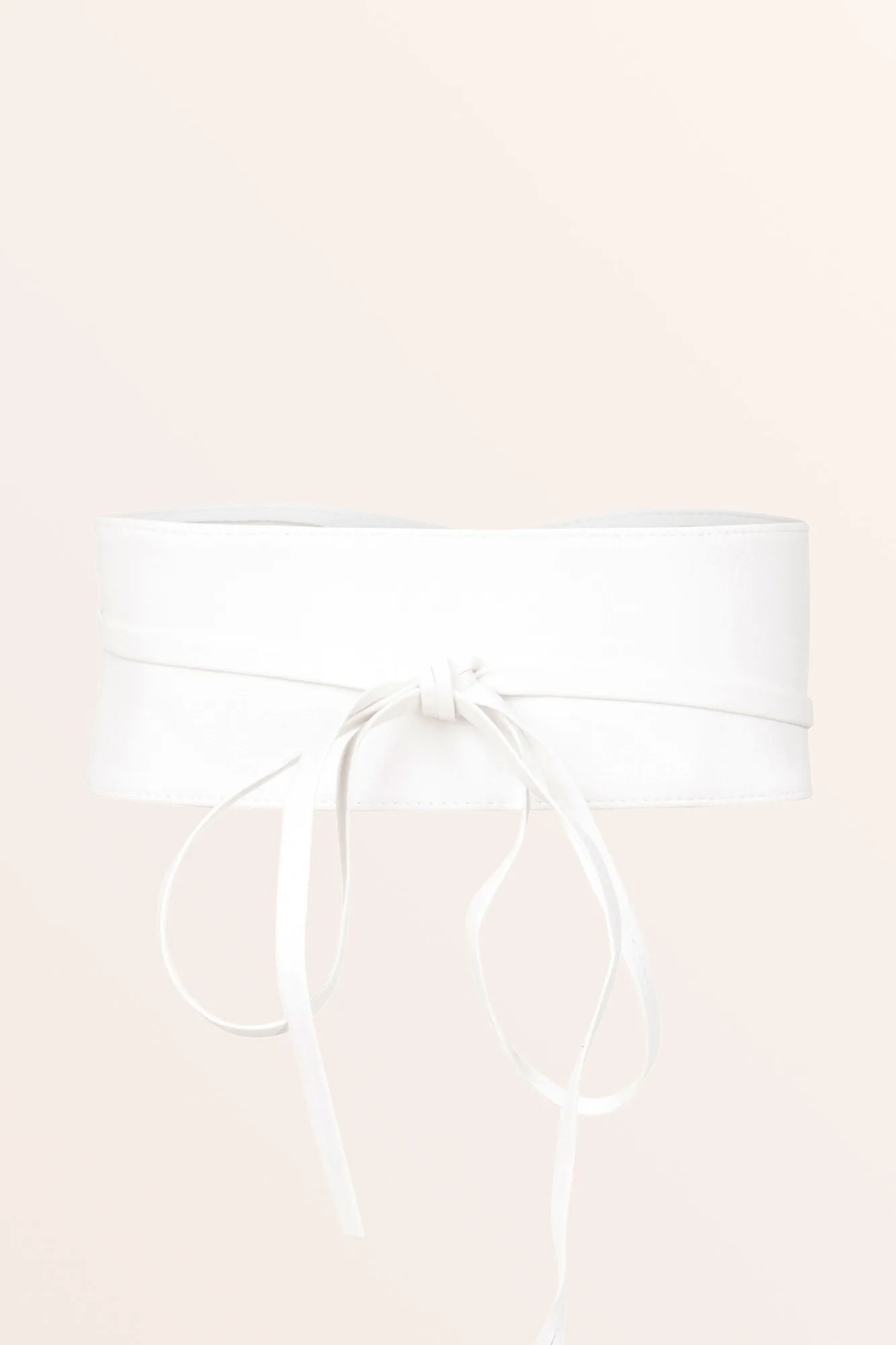 Obi Self Knot Tie Belt - White