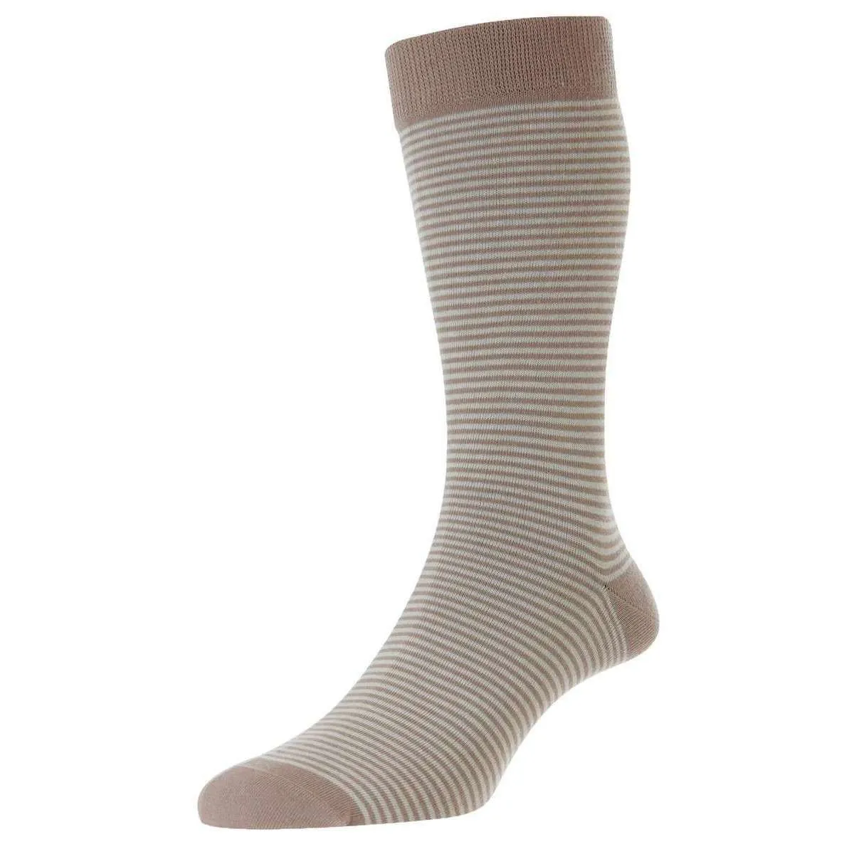 Pantherella Holst Egyptian Cotton Socks - Mushroom Khaki