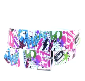 Printed Multicolour Hippy Peace Belt