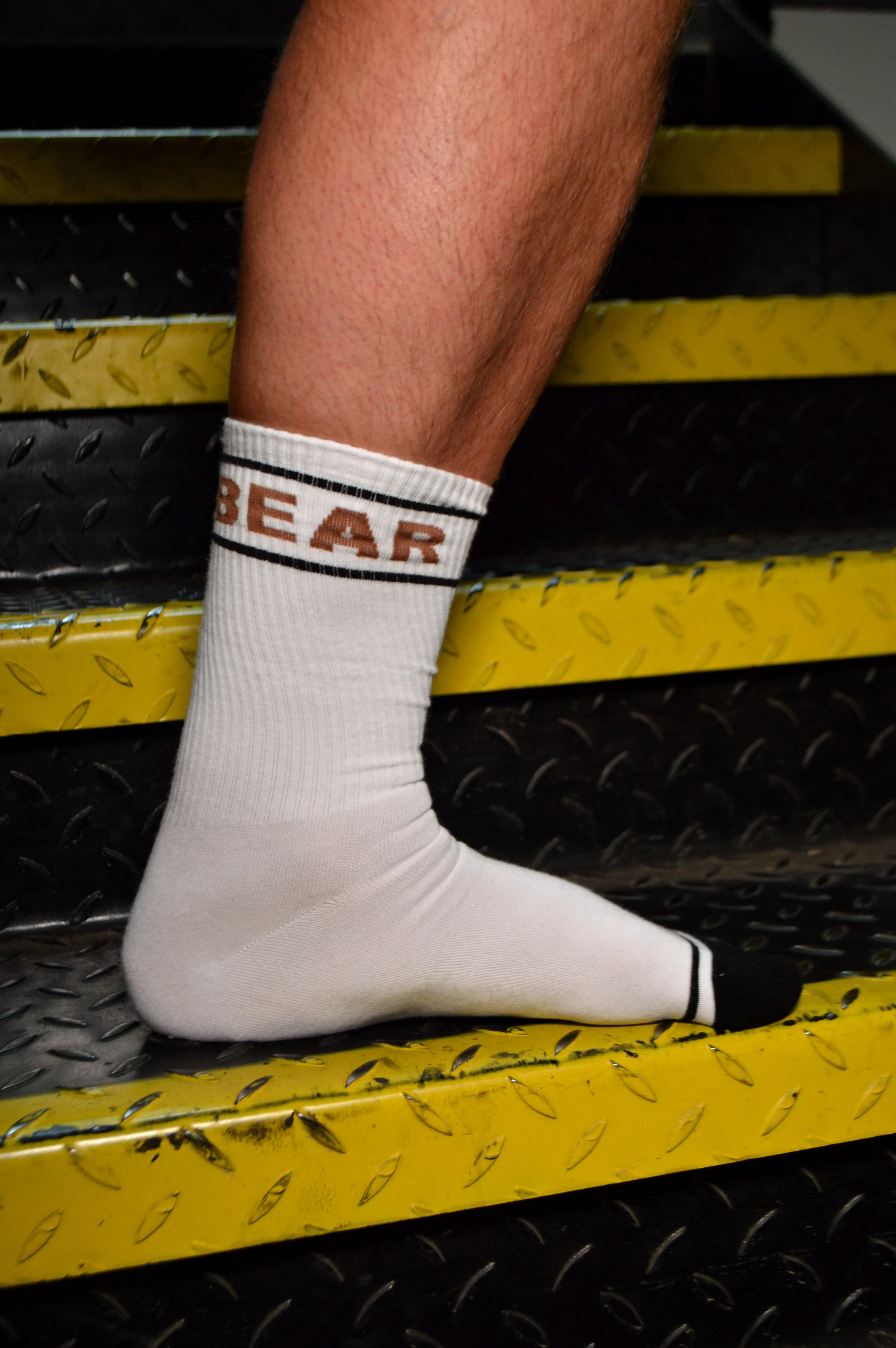 Prowler RED Bear Socks Brown White Black