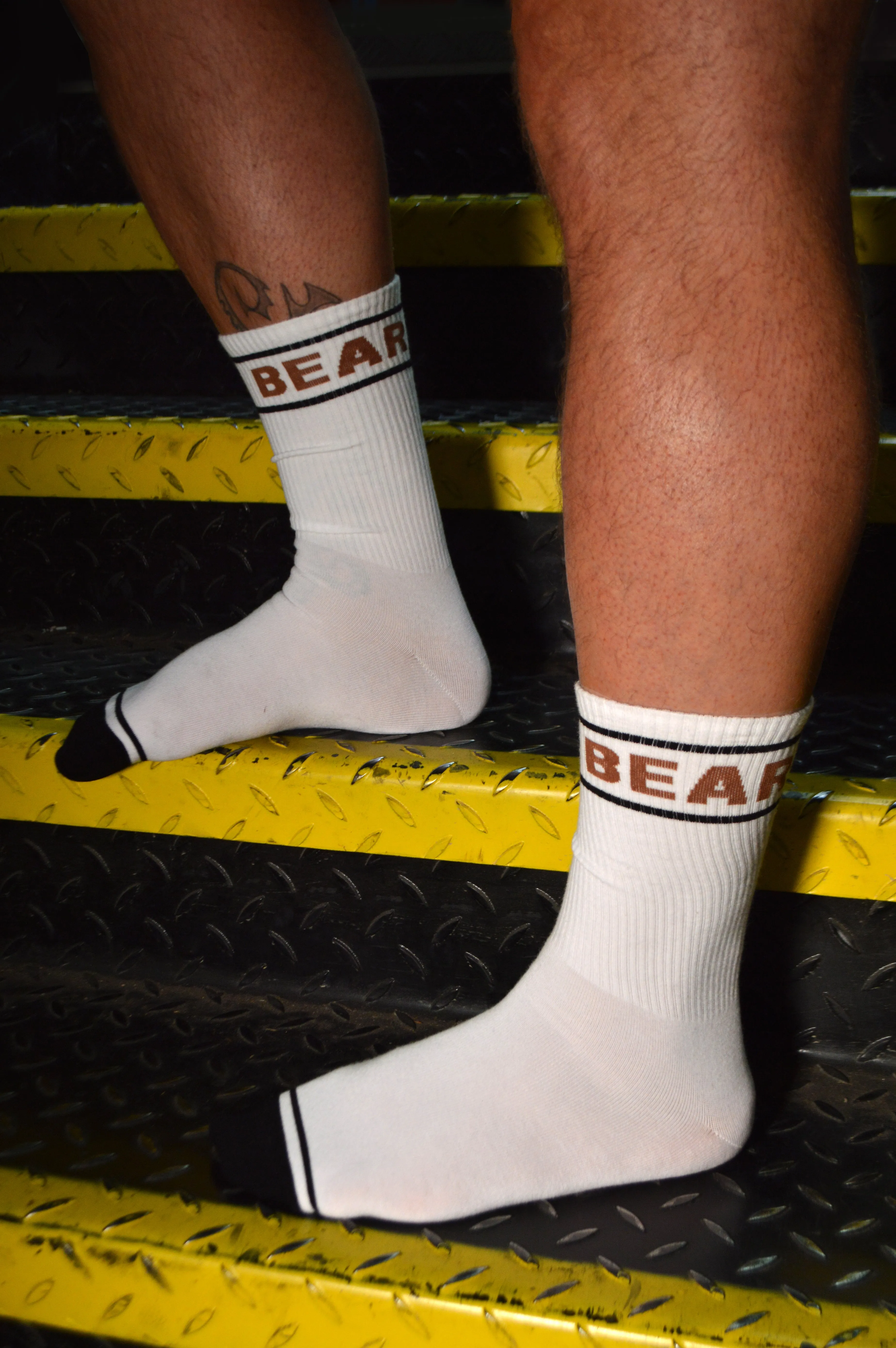 Prowler RED Bear Socks Brown White Black