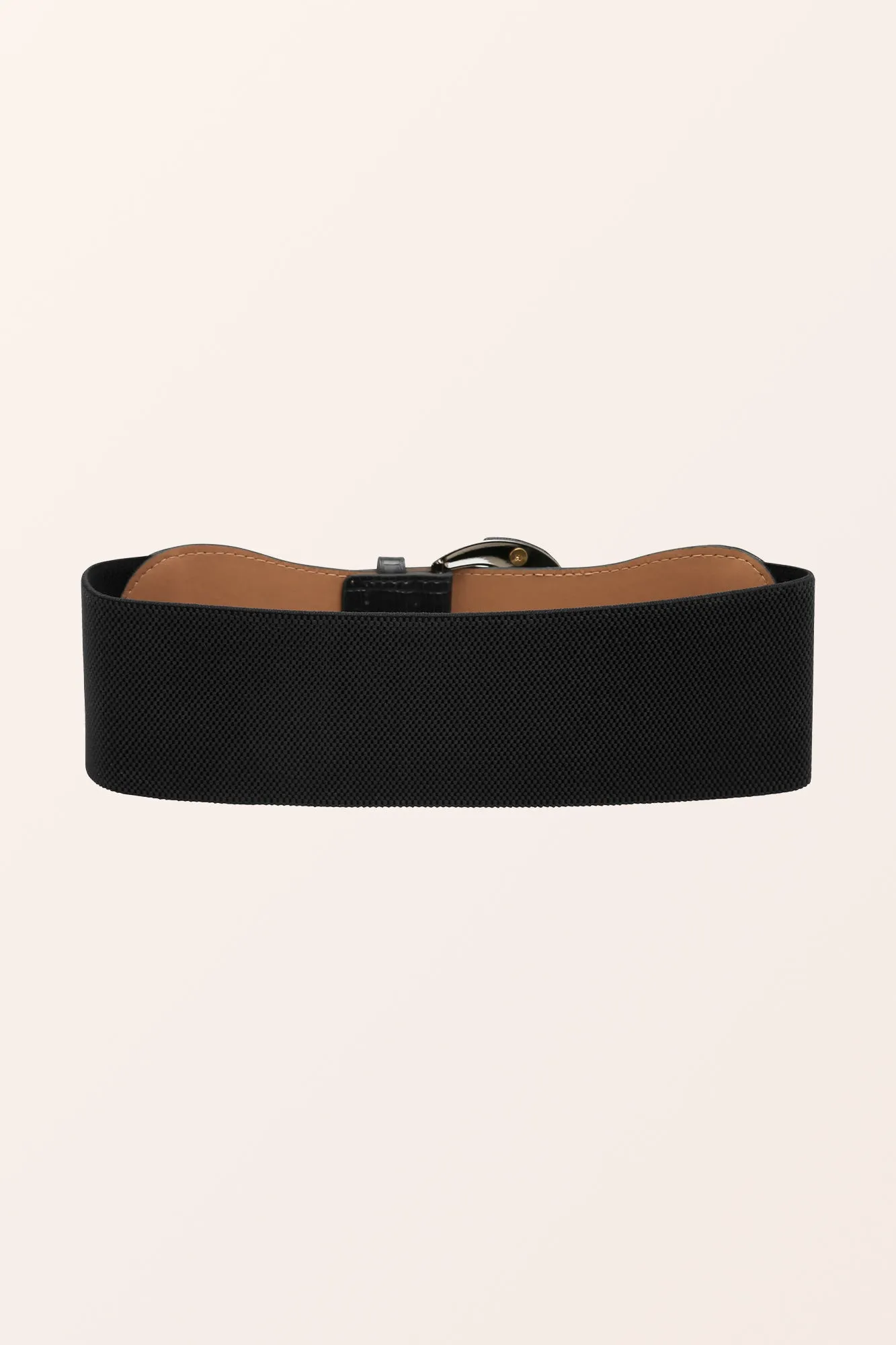 PU Buckle Waist Belt - Black