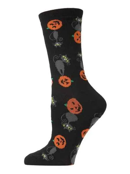 Pumpkin Cat Crew Socks