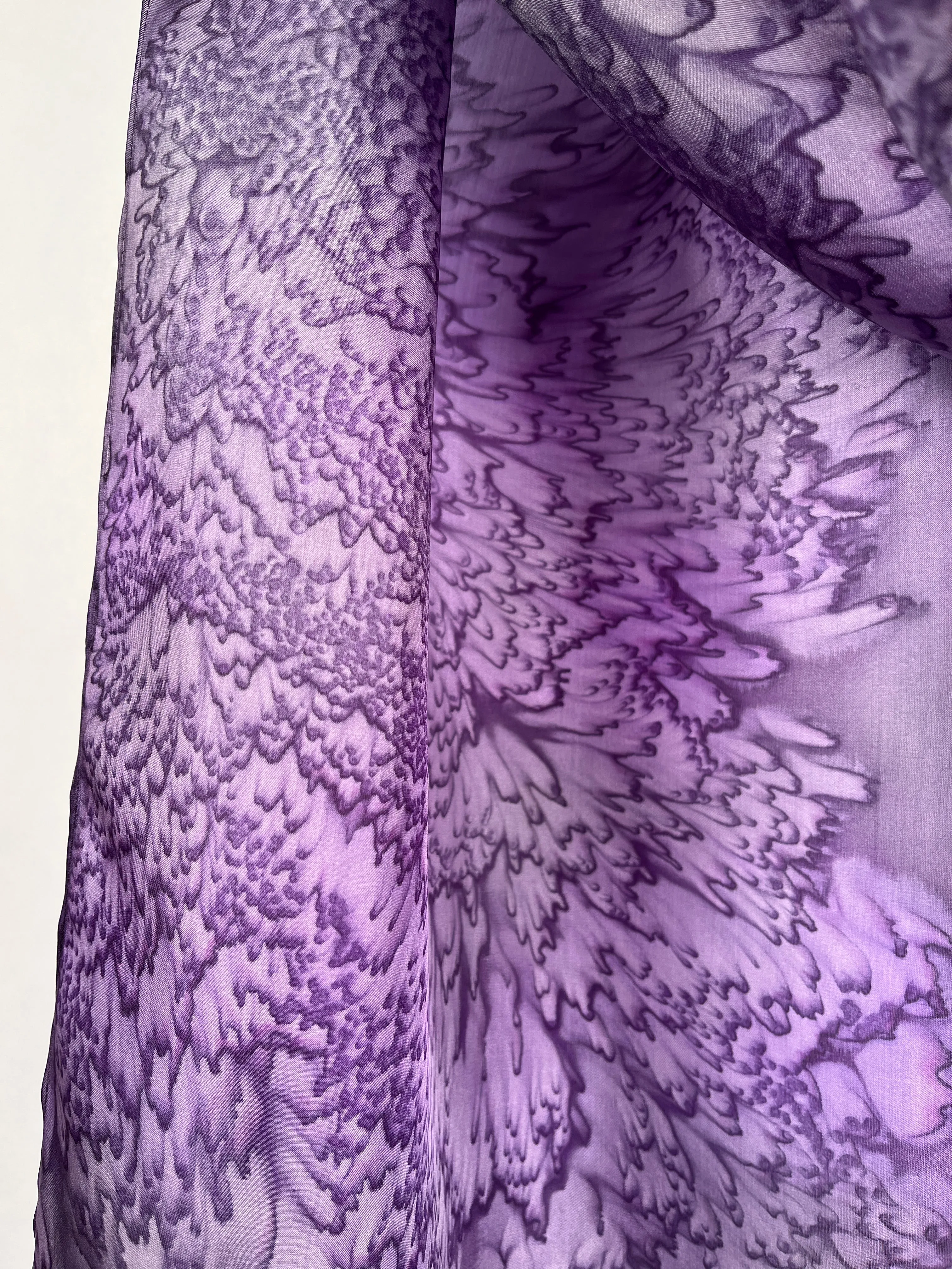 "Purple Mermaid" - Hand-dyed Silk Scarf - $125