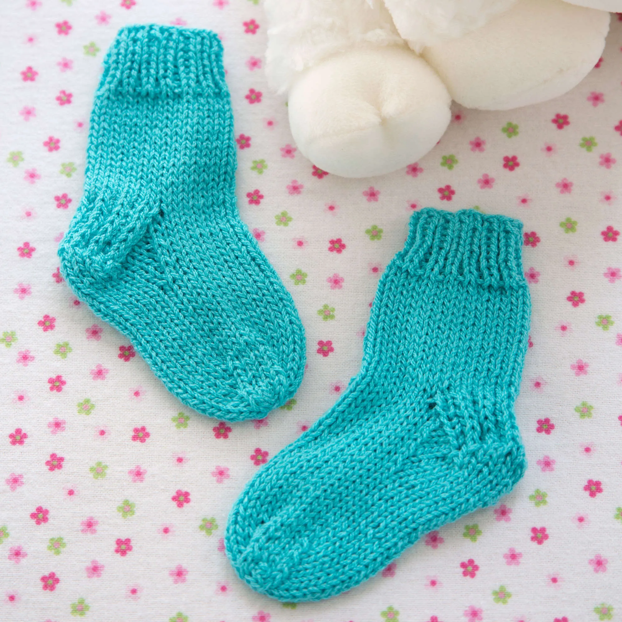 Red Heart Knit Comfy Baby Socks