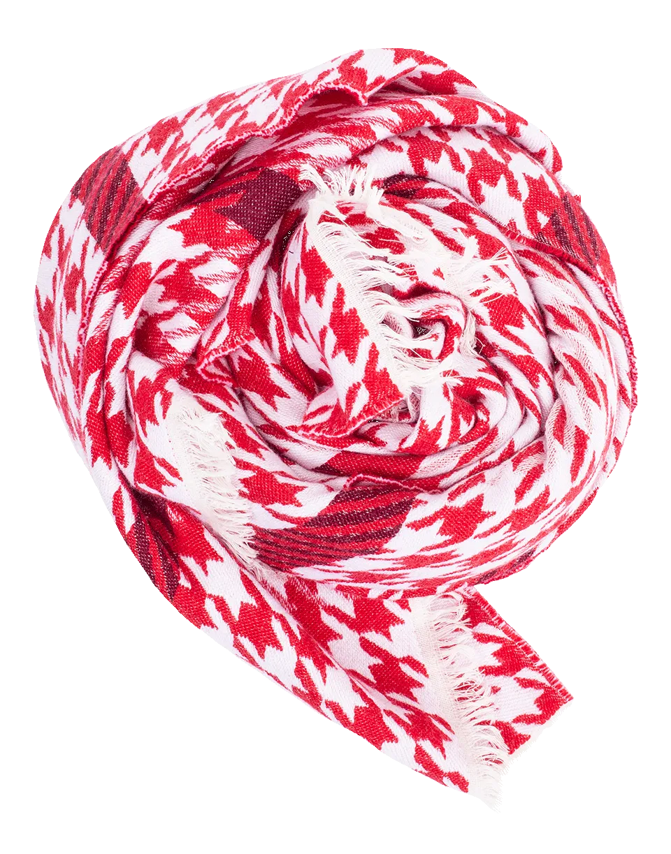 Red Houndstooth Scarf