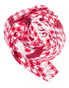 Red Houndstooth Scarf