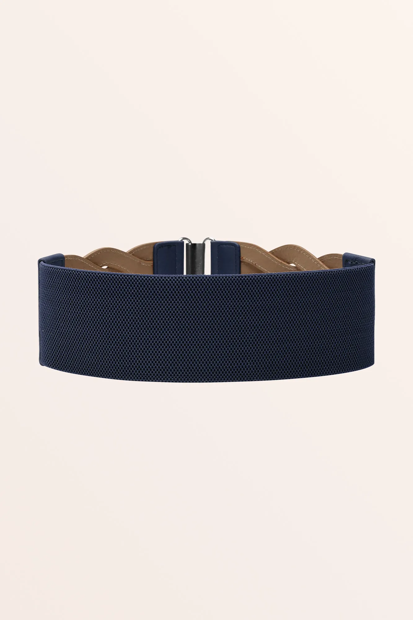 Retro Braided Buckle Belt - Midnight Blue