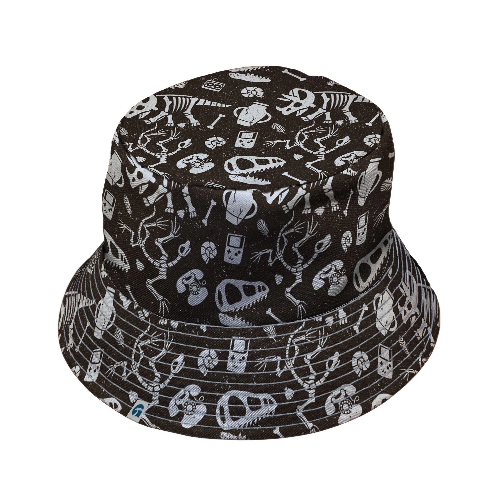 Retro Fossils and Dinosaurs Bucket Hat