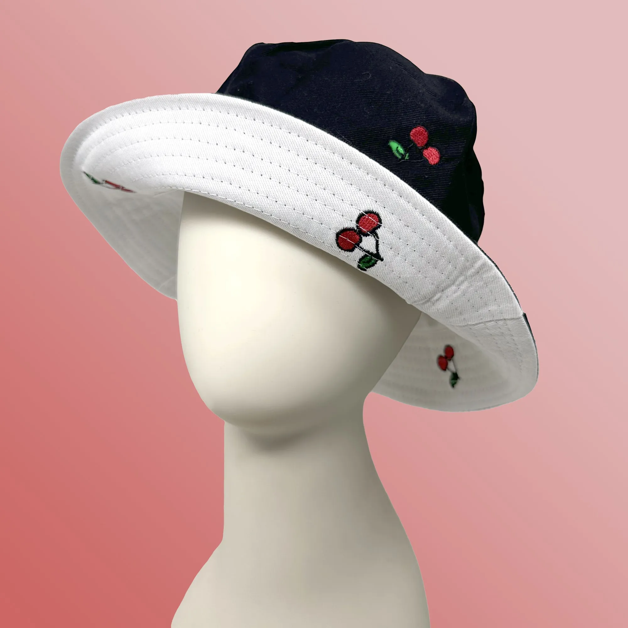 Reversible Cherry Bucket Hat