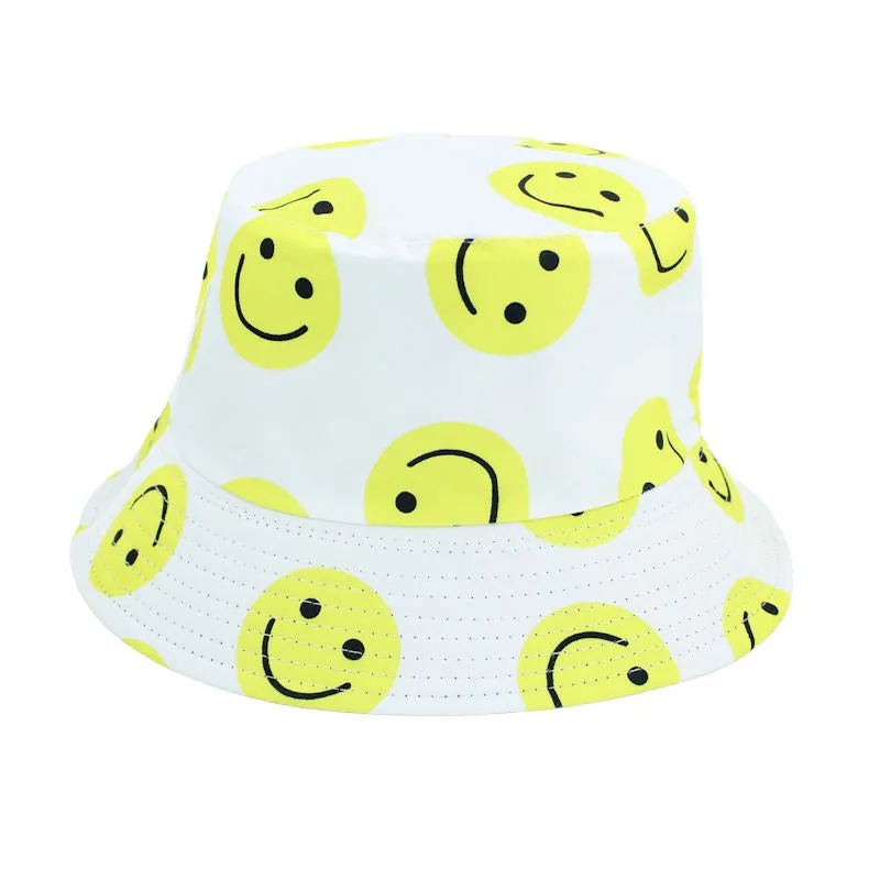 Reversible Emoji Bucket Hat - WHT