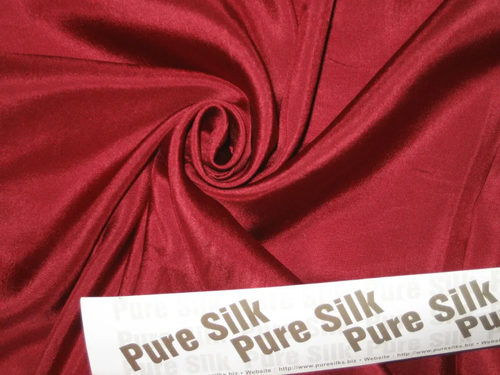 RICH Wine Red COLOUR PLAIN HABOTAI SILK 54&quot;