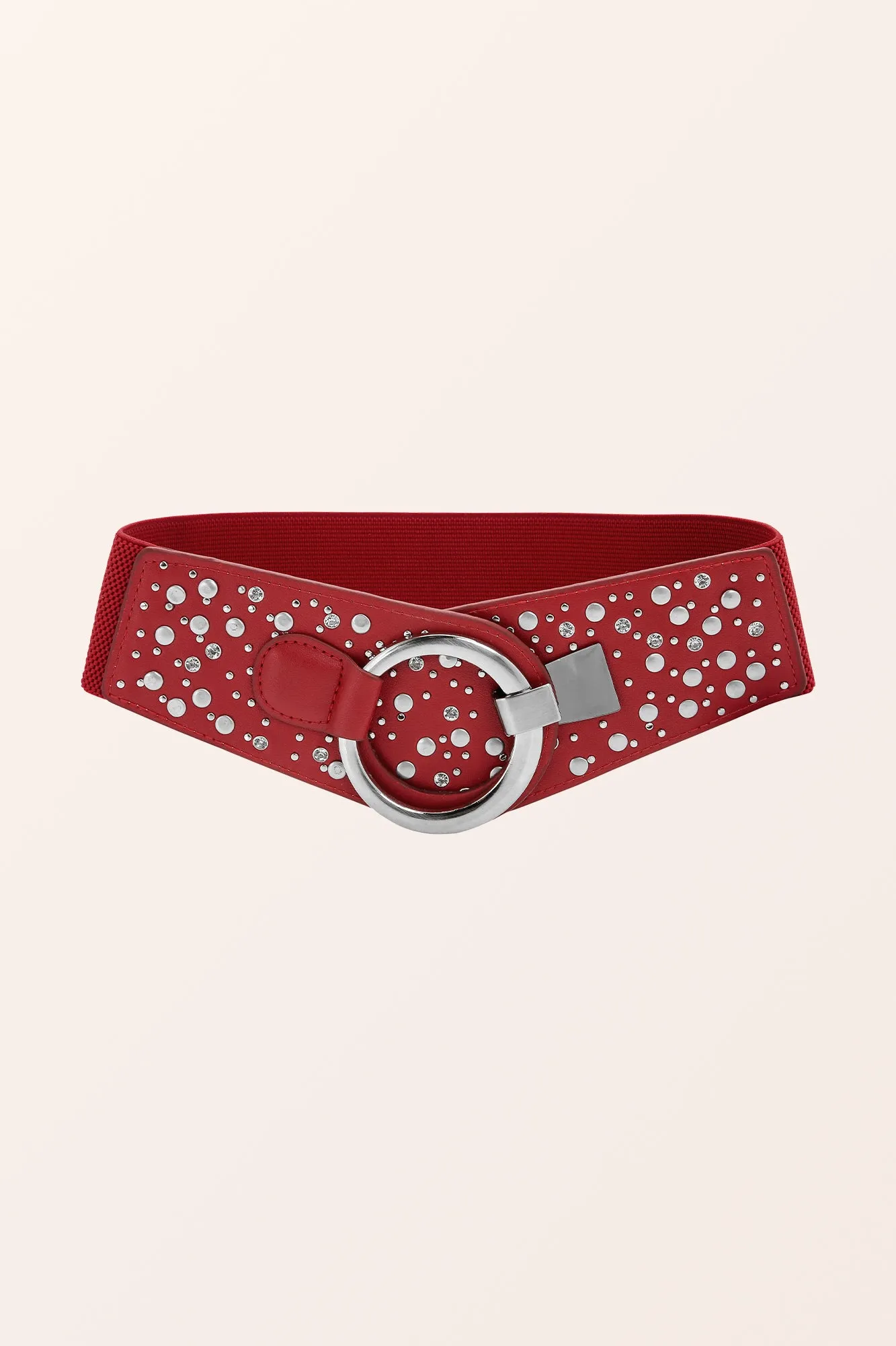 Ring Hook Buckle Belt - Red