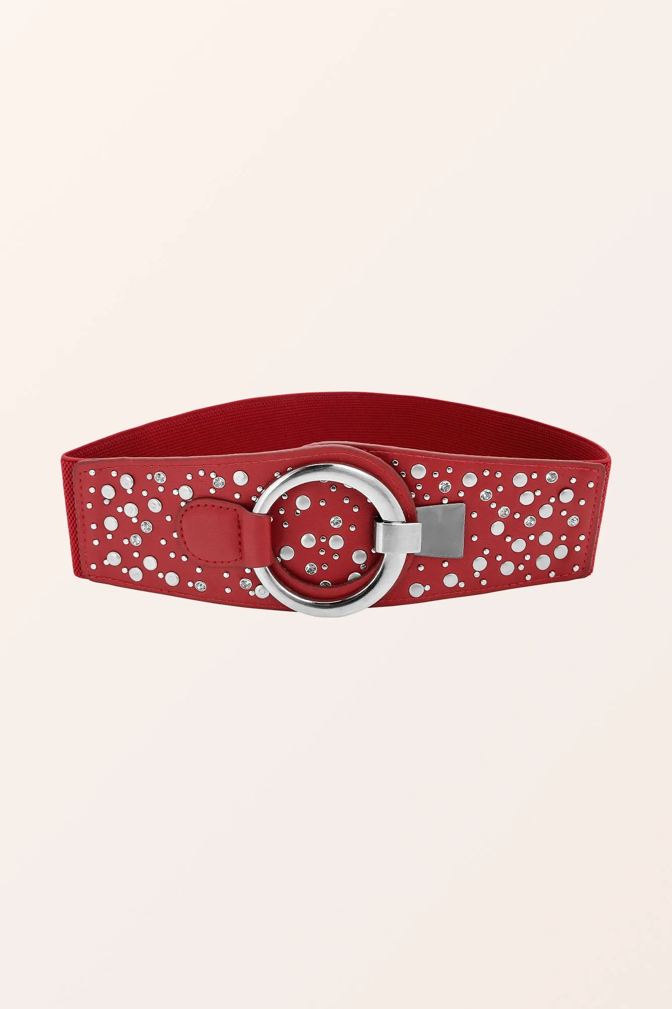 Ring Hook Buckle Belt - Red