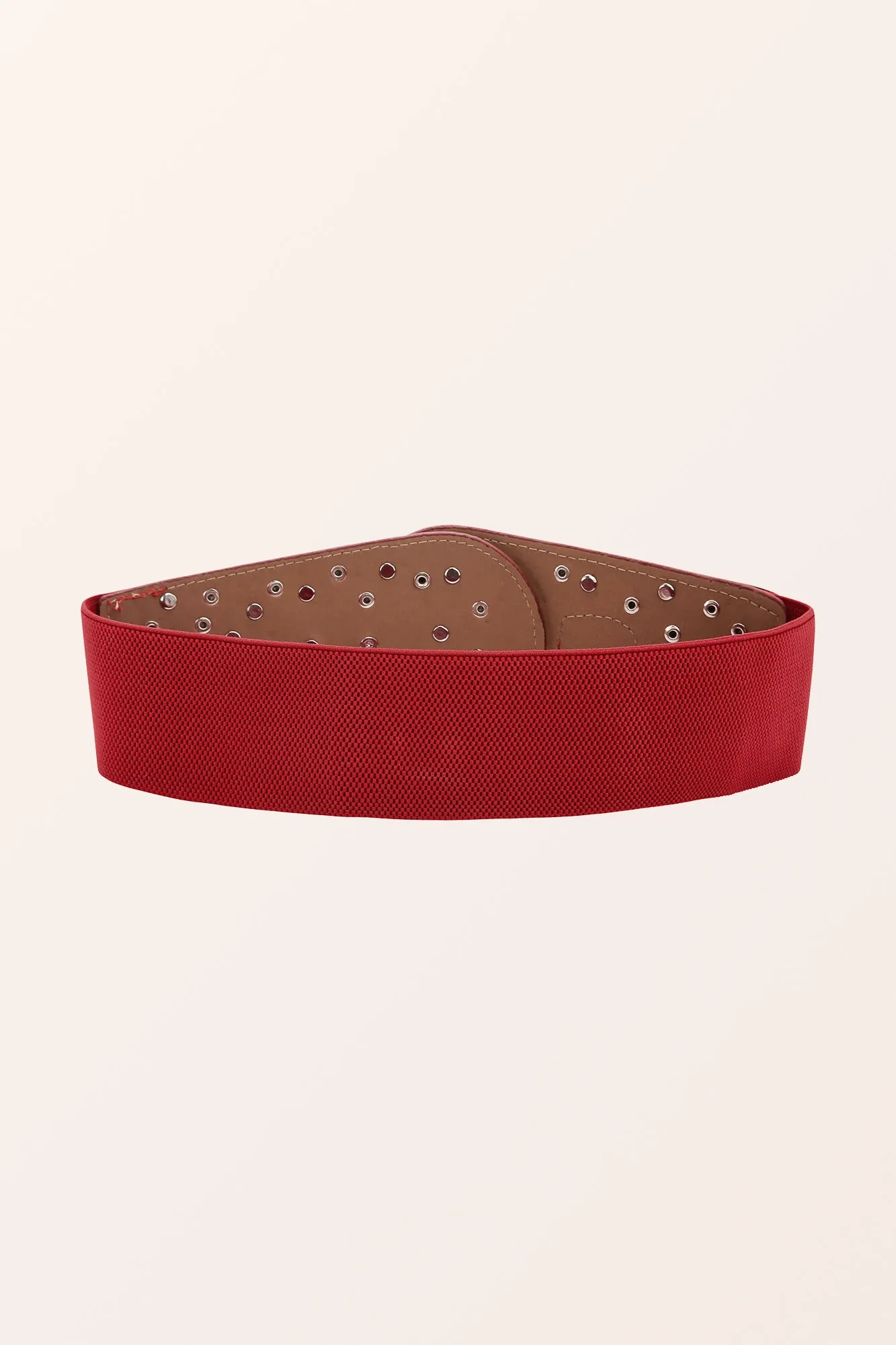 Ring Hook Buckle Belt - Red