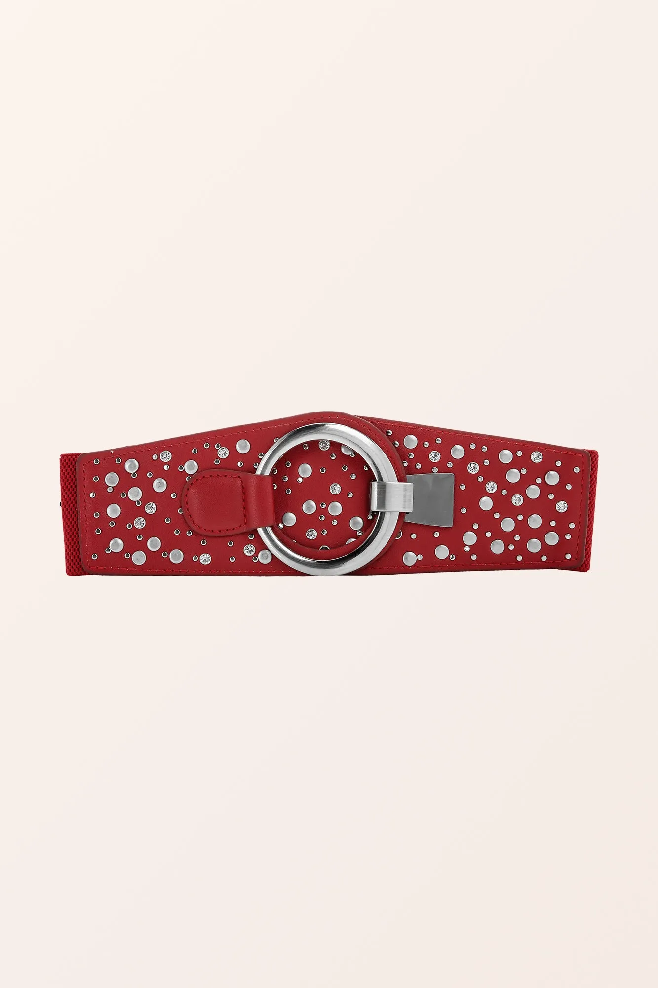 Ring Hook Buckle Belt - Red