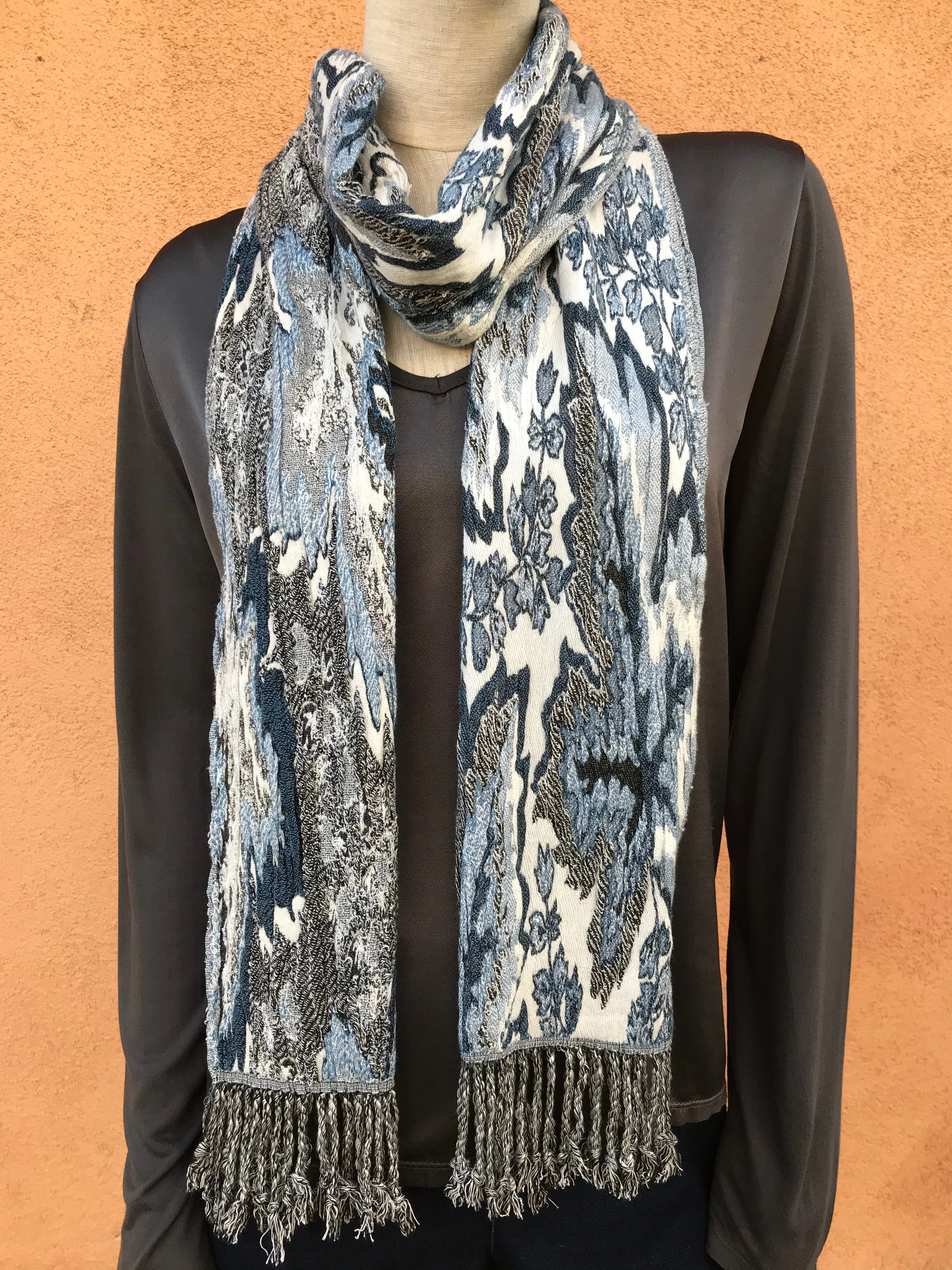 Silk Blend Reversible Scarf