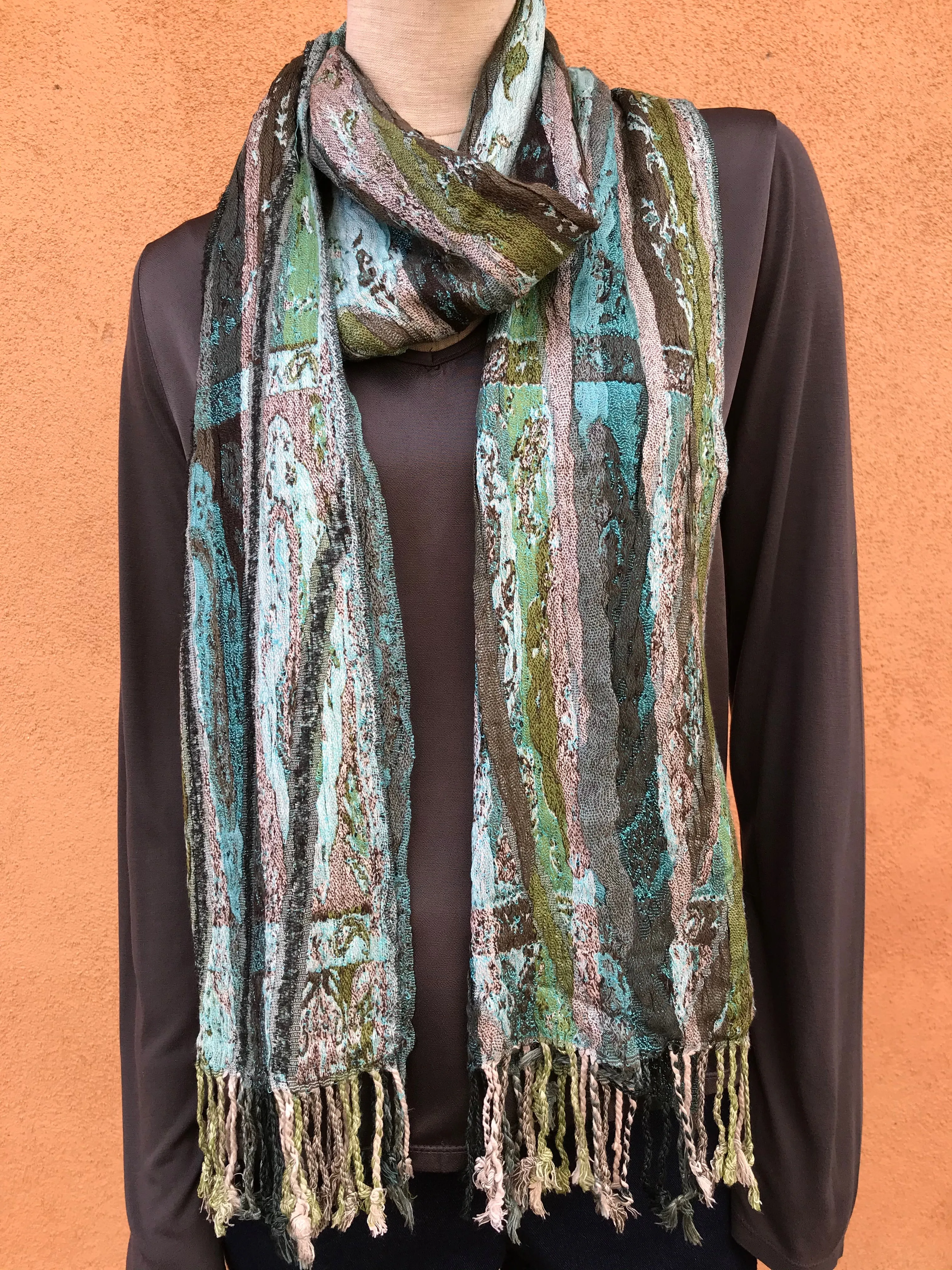 Silk Blend Reversible Scarf