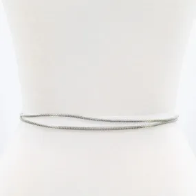 Silver Metal Double Cable Chain Belt