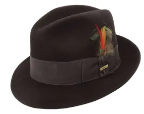 Stetson Frederick Wool Felt Fedora Black