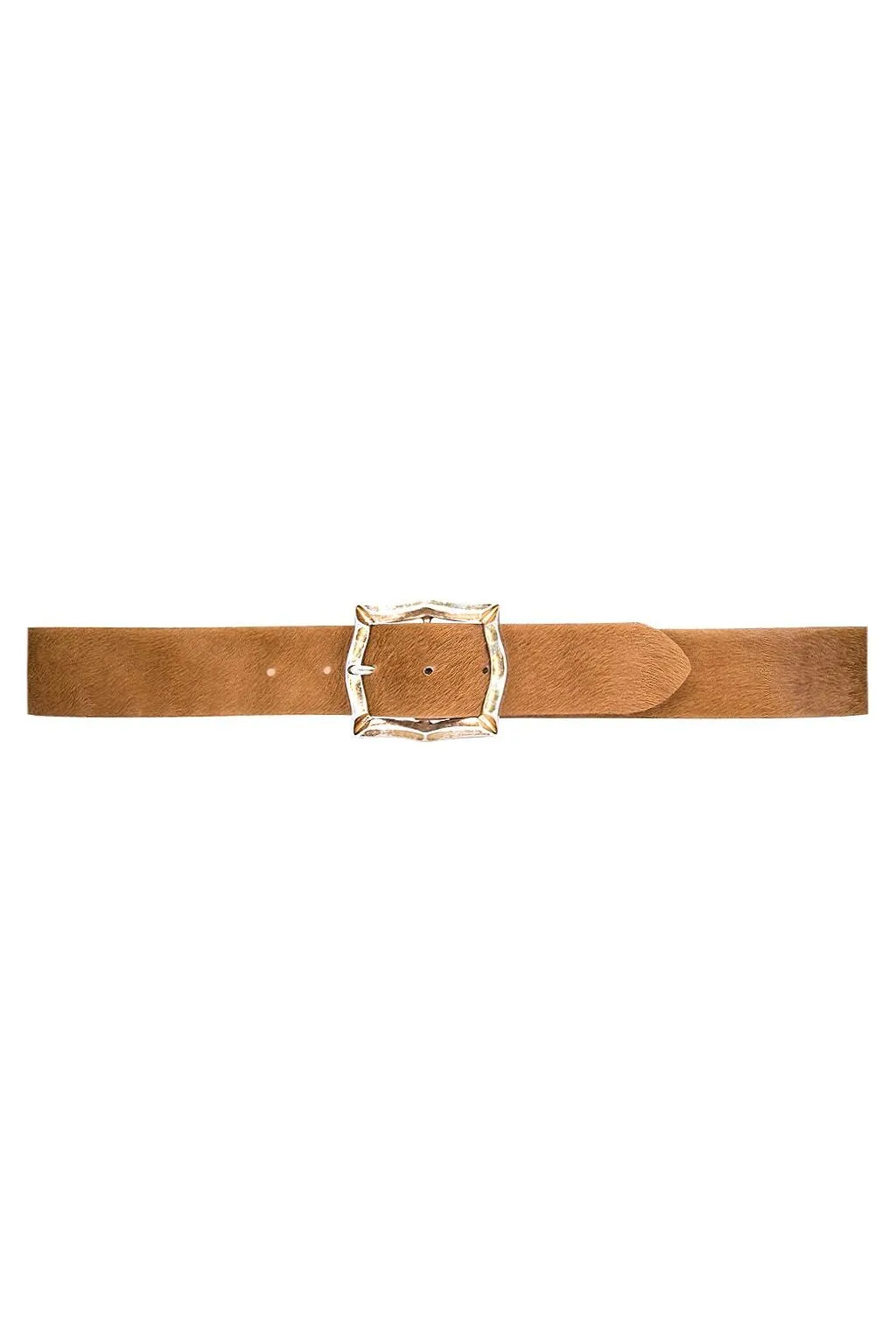 Streets Ahead Marigold Hair Calf Leather Belt 59222 | Cognac/Vintage Gold Buckle