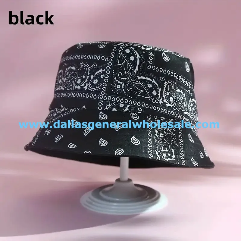 Trendy Paisley Bandanna Bucket Hats Wholesale