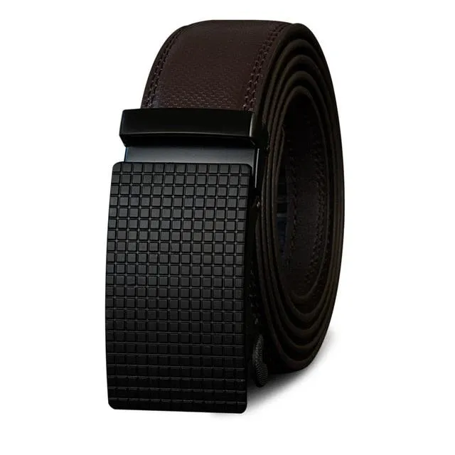 West Louis™ Cow Leather Ratchet Buckle Belt