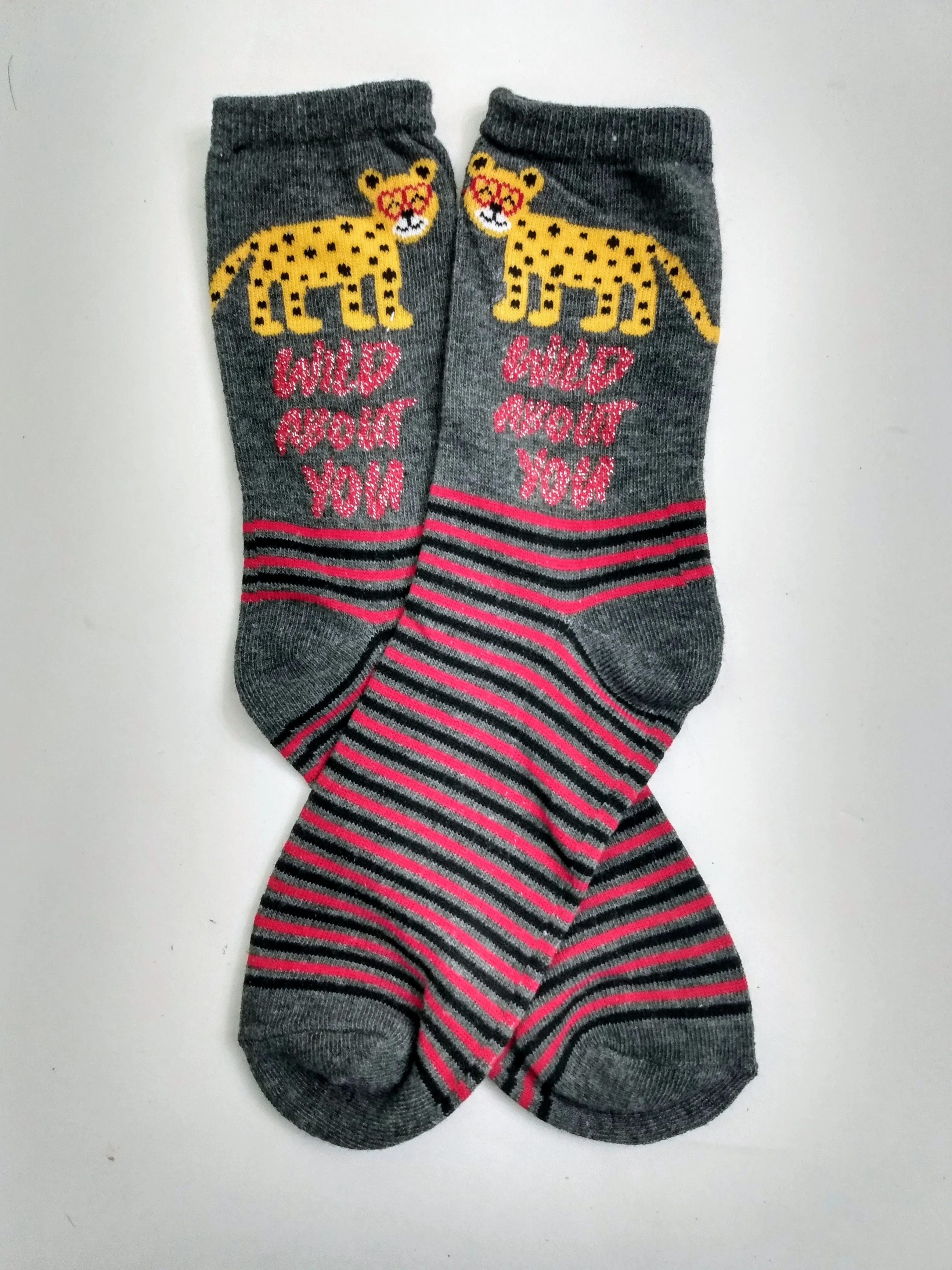 Wild About You Cheetah Jaguar Crew Socks